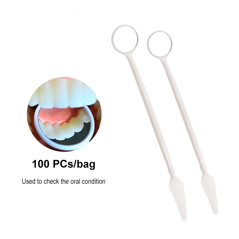 Teeth Whitening For Photos - 100 قطعة/كيس مرآة فم طبية للاستخدام