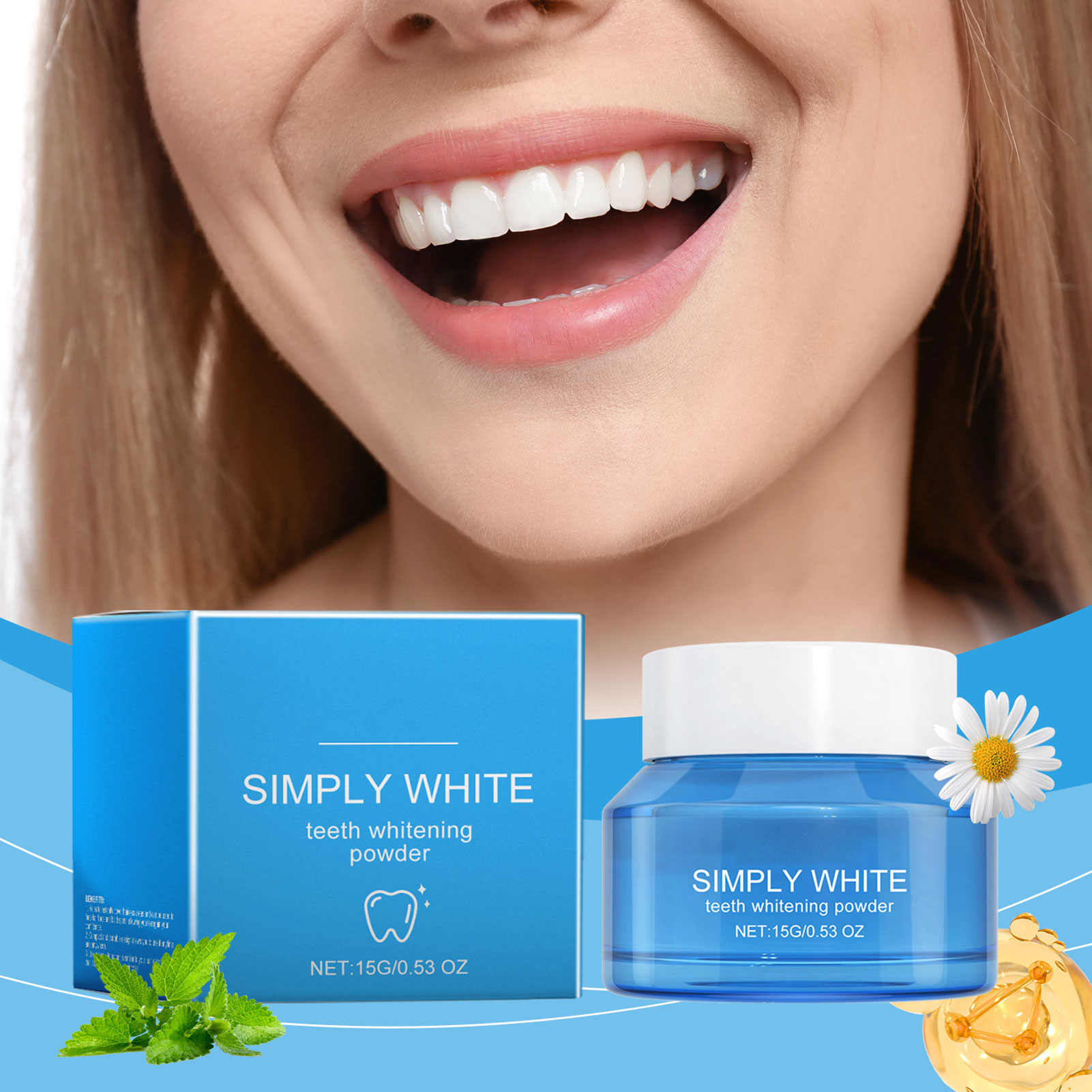 Teeth Whitening For Photos - مسحوق احترافي لإزالة بقع الأسنان للاستخدام