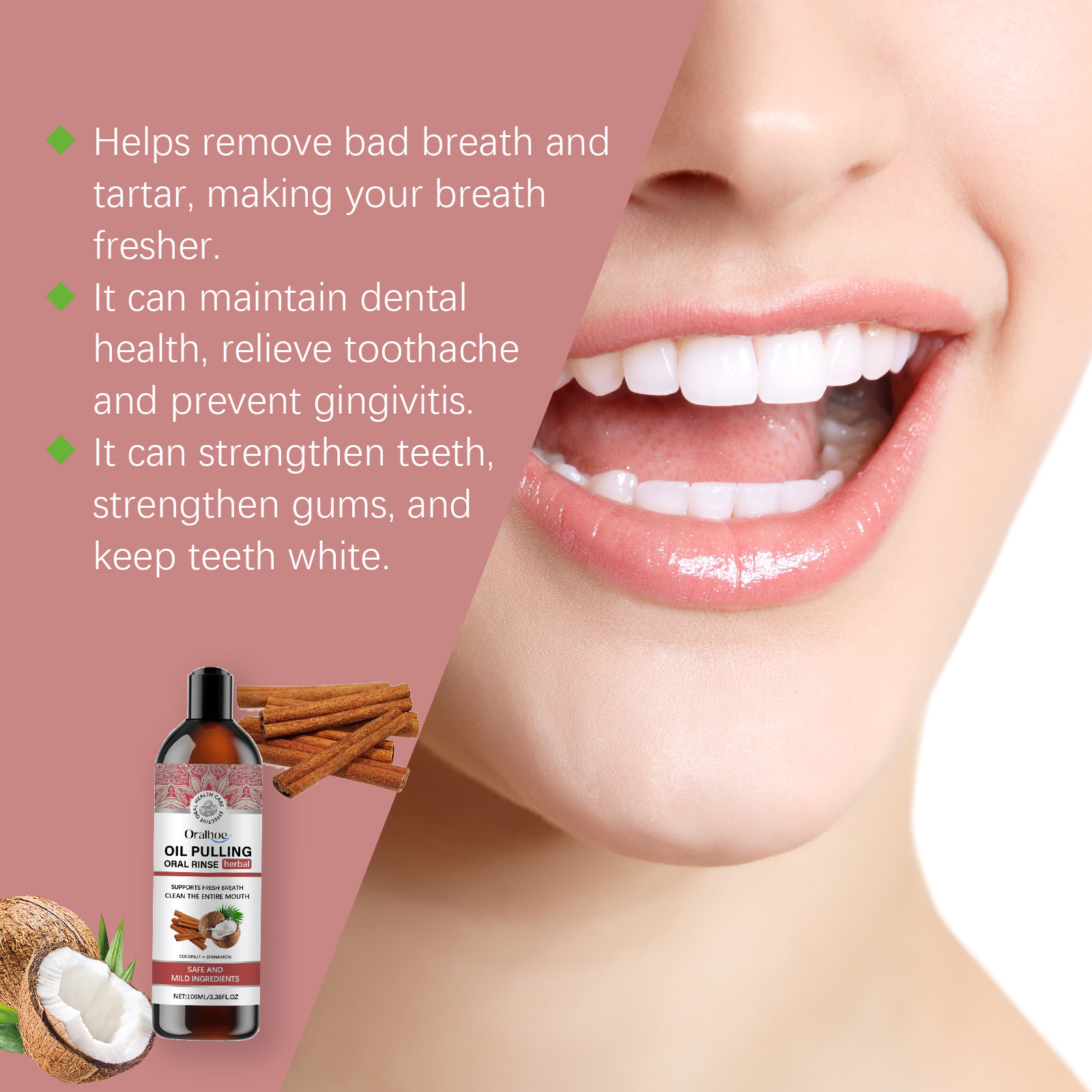 زيت سحب جوز الهند غسول الفم شط - مراجعة Teeth Whitening Oil Pulling وسعره