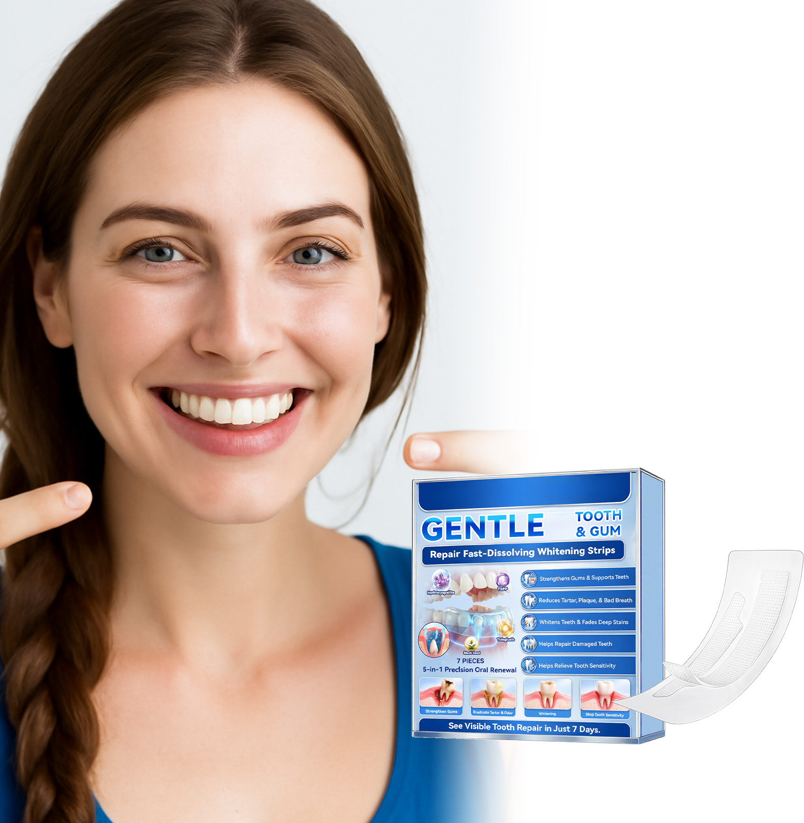 شرائط تبييض الأسنان بنتائج سري - مراجعة Teeth Whitening Strips وسعره