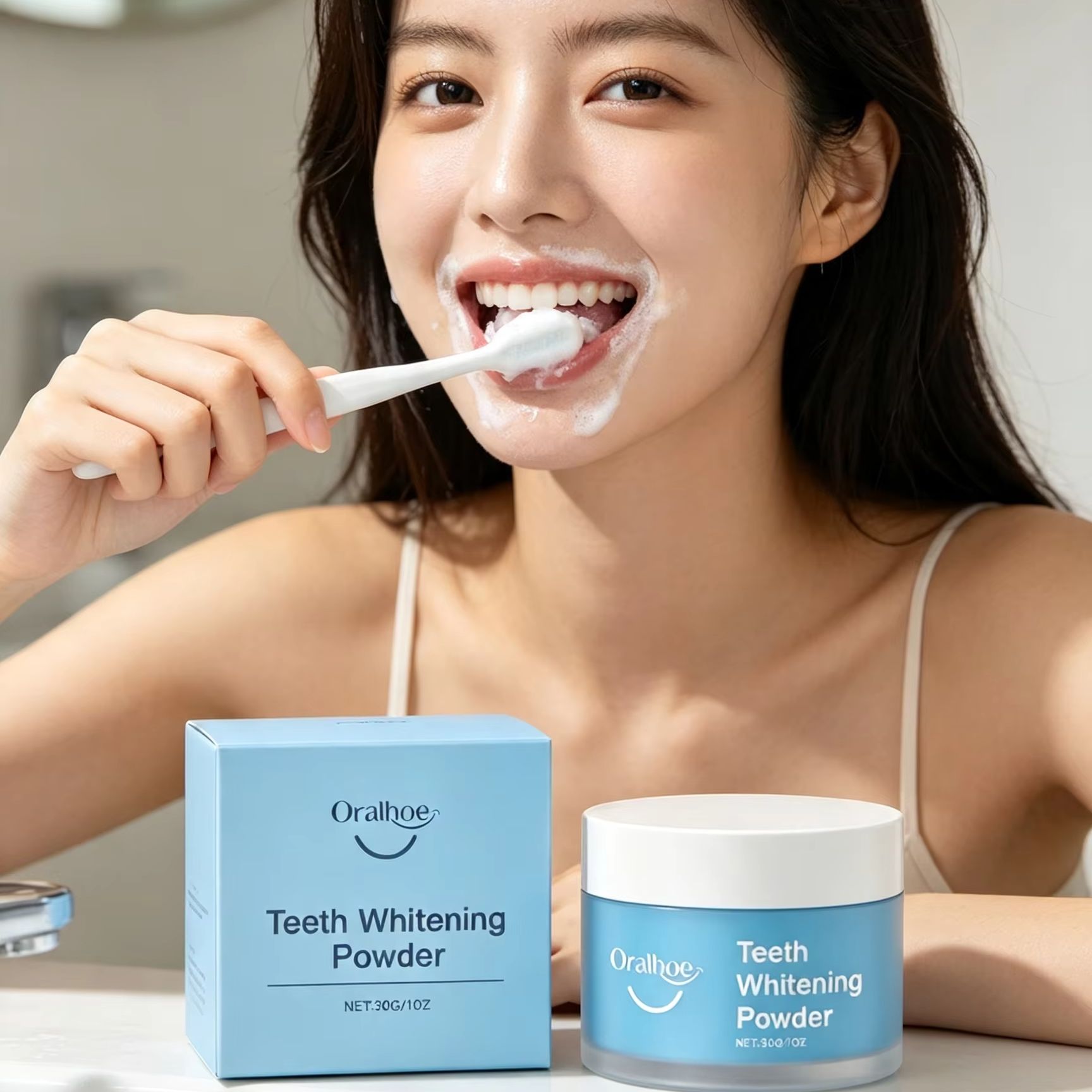 مسحوق أورالهو لتنظيف الأسنان،  - مراجعة Teeth Whitening Instant وسعره