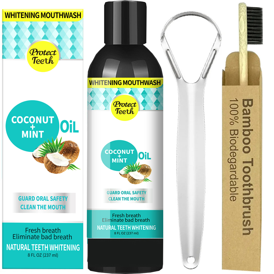 237 مللي زيت سحب النعناع جوز ا - مراجعة Teeth Whitening Oil Pulling وسعره
