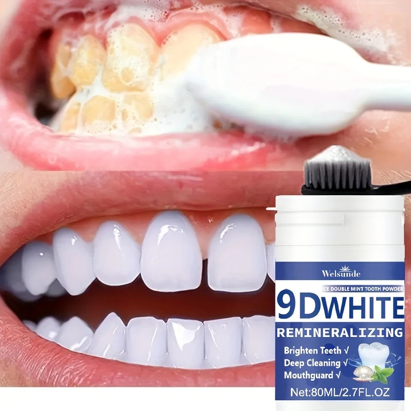 مسحوق أسنان 9D أبيض لإعادة ترس - مراجعة Teeth Whitening Instant وسعره