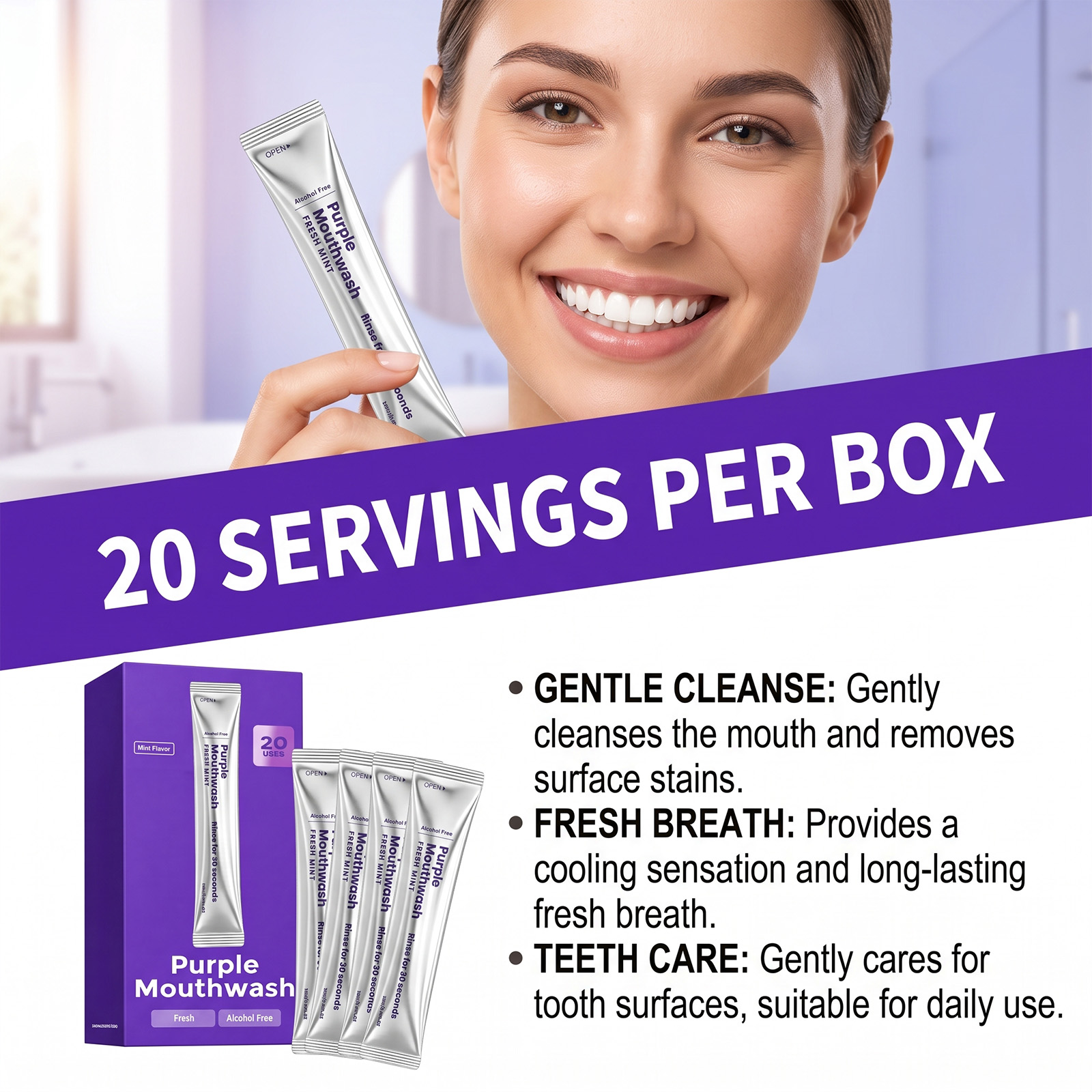 عبوة من 20 قطعة غسول فم فوري ل - مراجعة Teeth Whitening Instant وسعره
