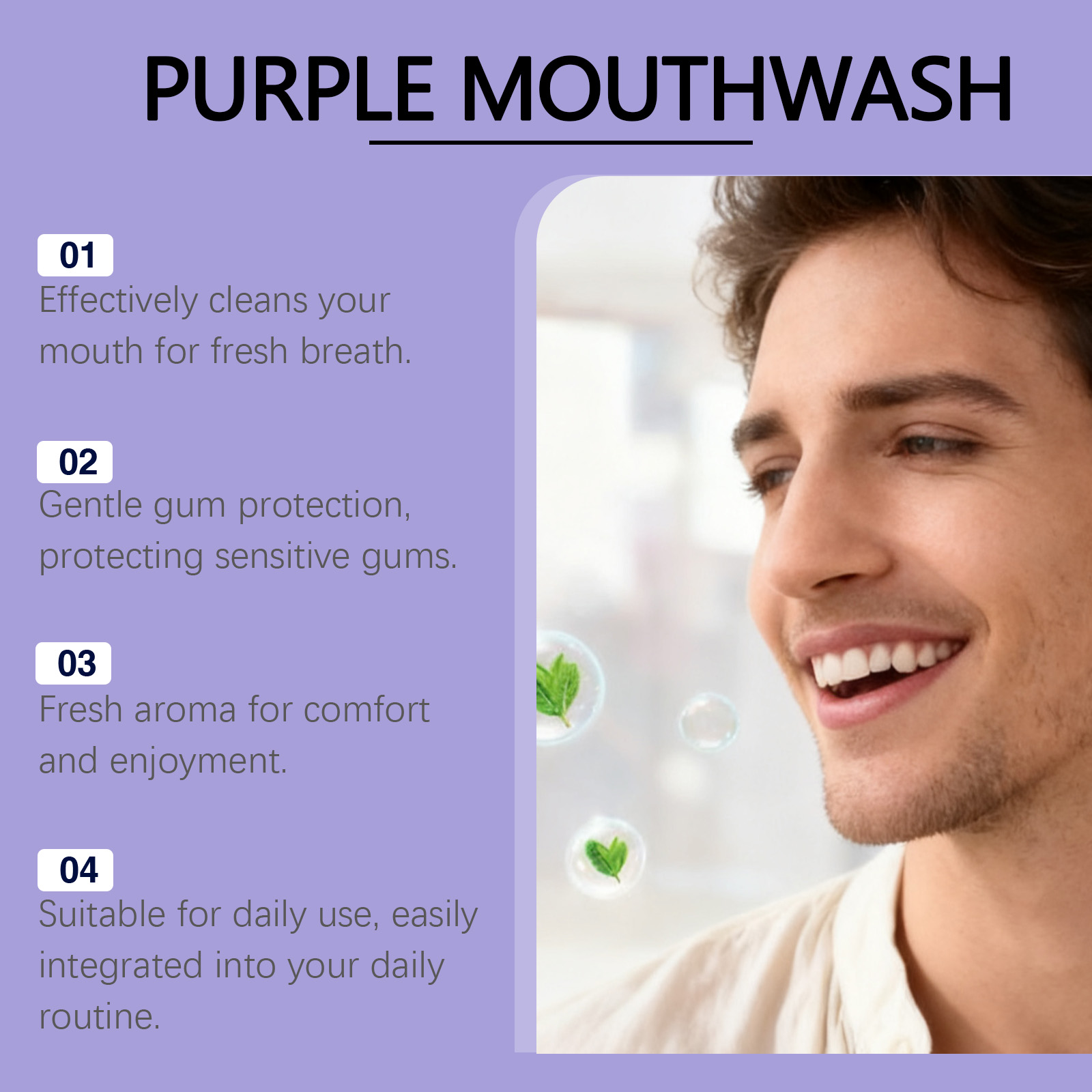 غسول فم بنكهة النعناع الطبيعية - مراجعة Teeth Whitening Xylitol وسعره