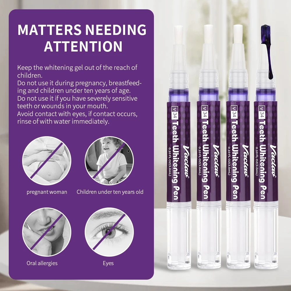 قلم جل تبييض الأسنان الأرجواني - مراجعة Teeth Whitening Essence وسعره
